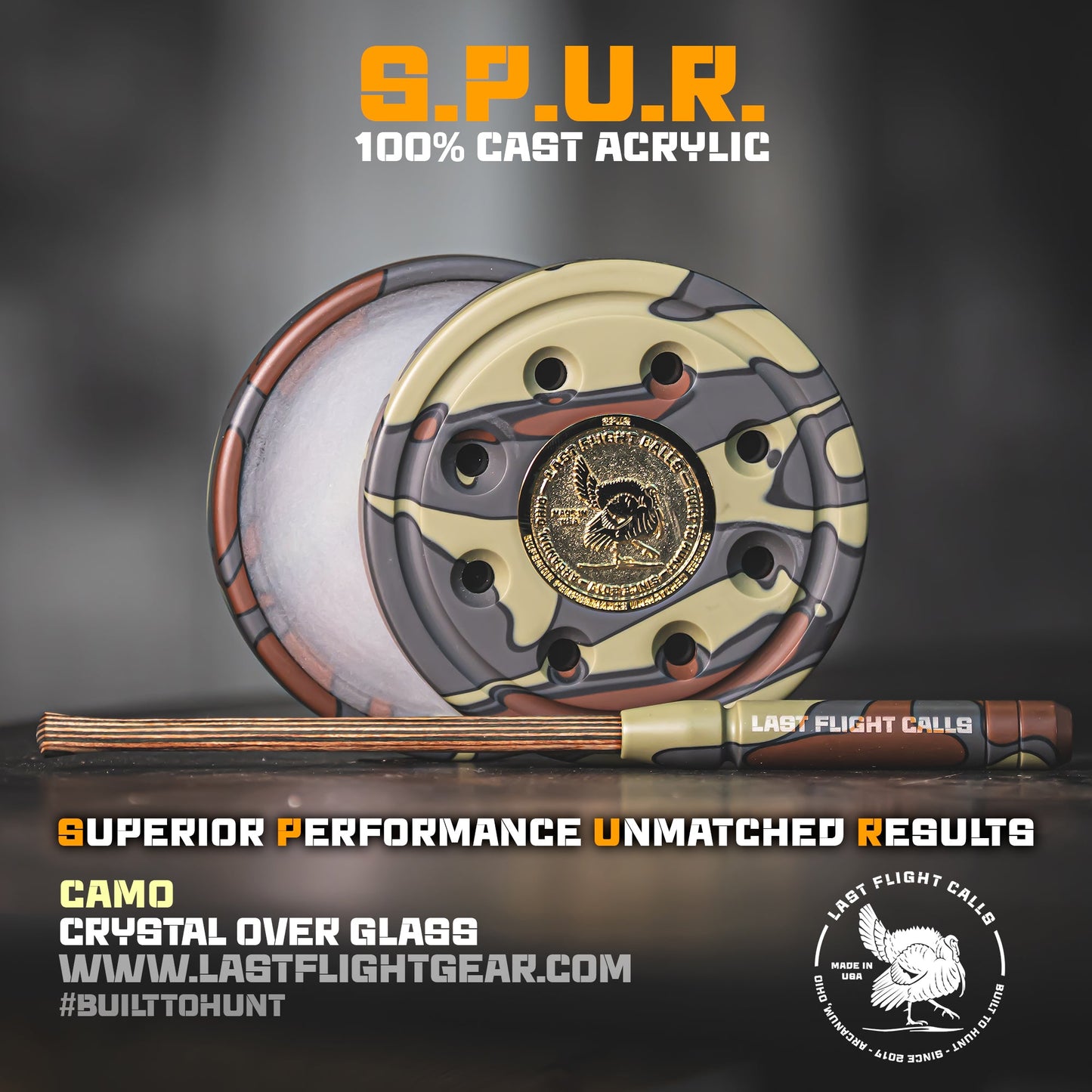 S.P.U.R. Acrylic Pot Call - Crystal