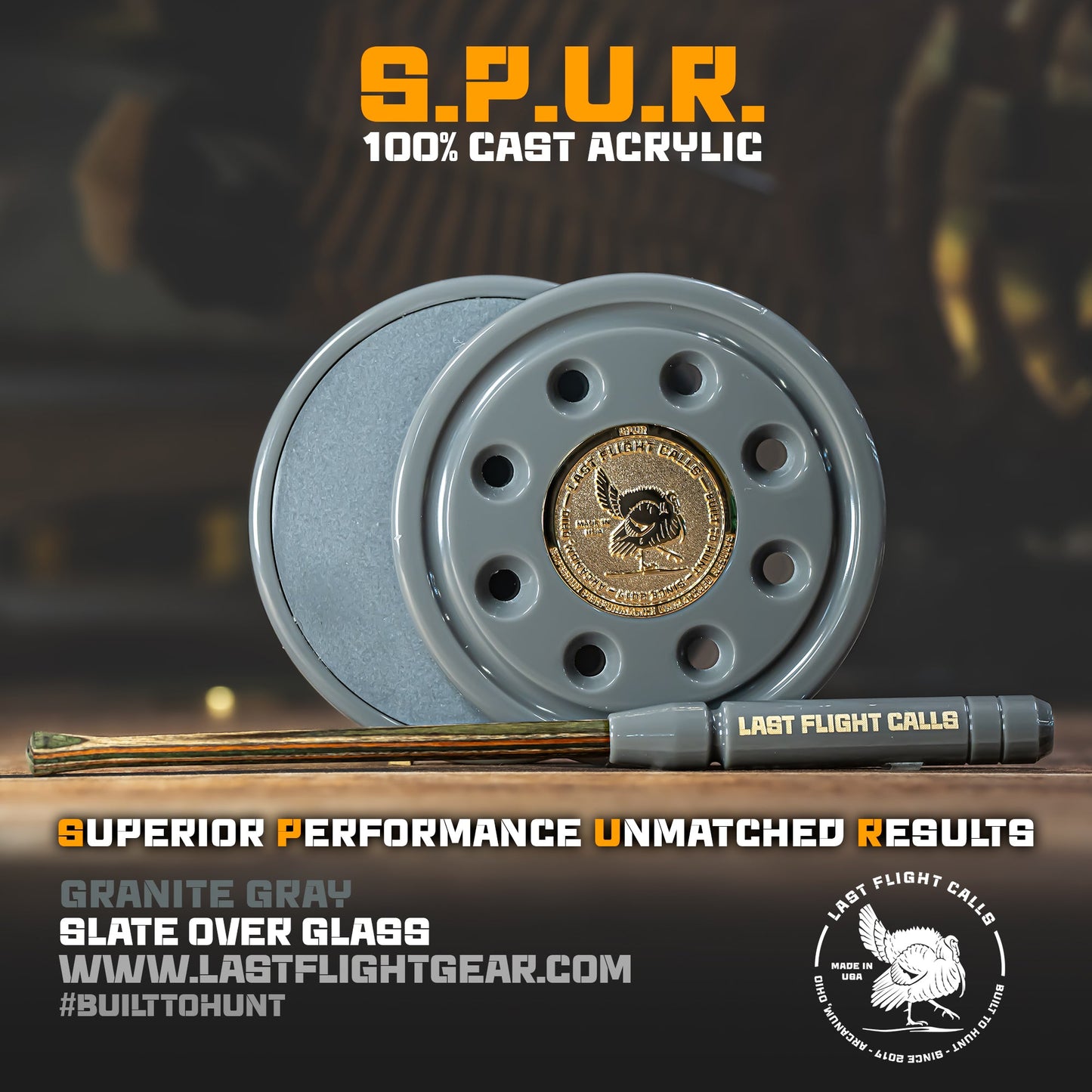 S.P.U.R. Acrylic Pot Call - Slate